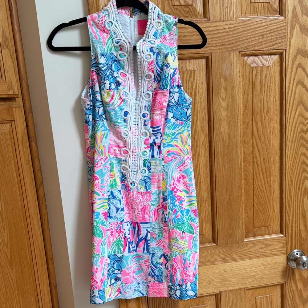 Lilly Pulitzer Sleeveless Mini Dress in Pink, Blue, Green, White